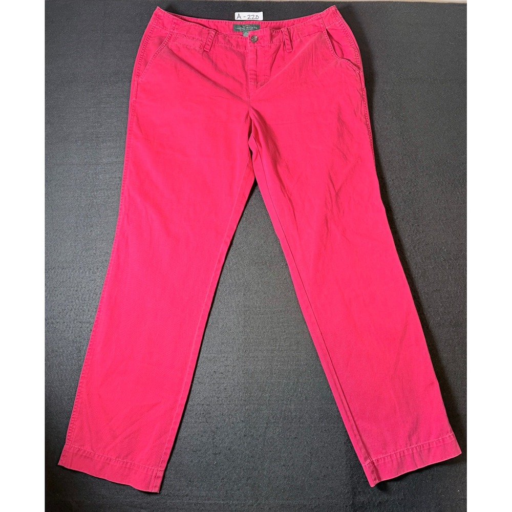 Lauren Ralph Lauren Pink Cotton Chino Pants Straight Leg Womens 14